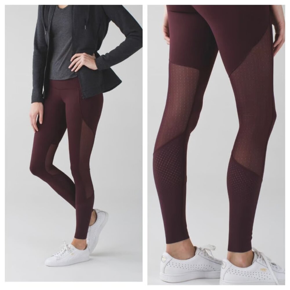 Lululemon Barre Star Pant in Bordeaux Drama